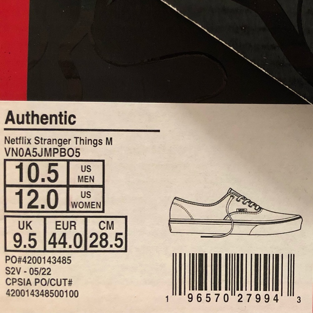 Vans Authentic (Netflix Stranger Things) “Multi/Checkerboard” - Picture 6 of 6